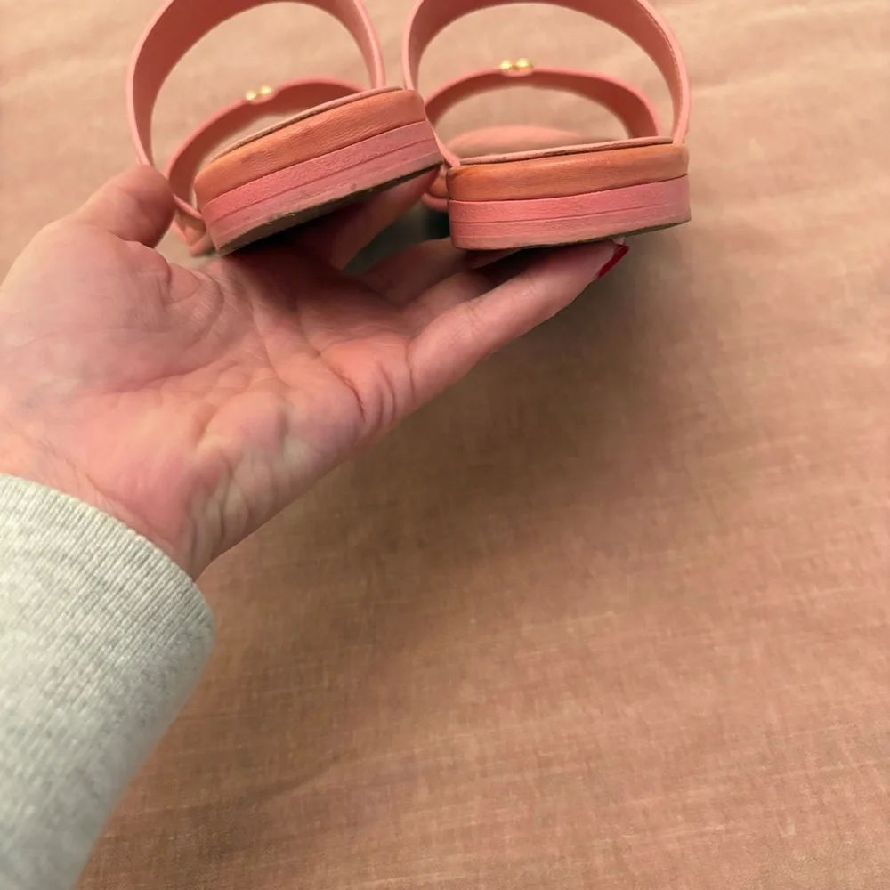 Pink Chanel mule slide sandals size 37 US 6.5 - Picture 10 of 11